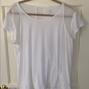 Athleta white mesh T-shirt, xl